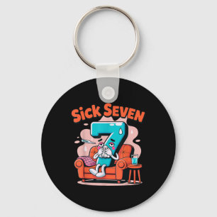 Llavero Sick Seven 67 divertido juego de palabras disfraz