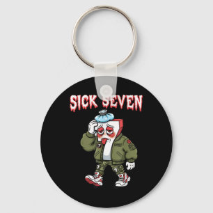 Llavero Sick Seven 67 Meme Divertido Gen Alpha Jerga Brain