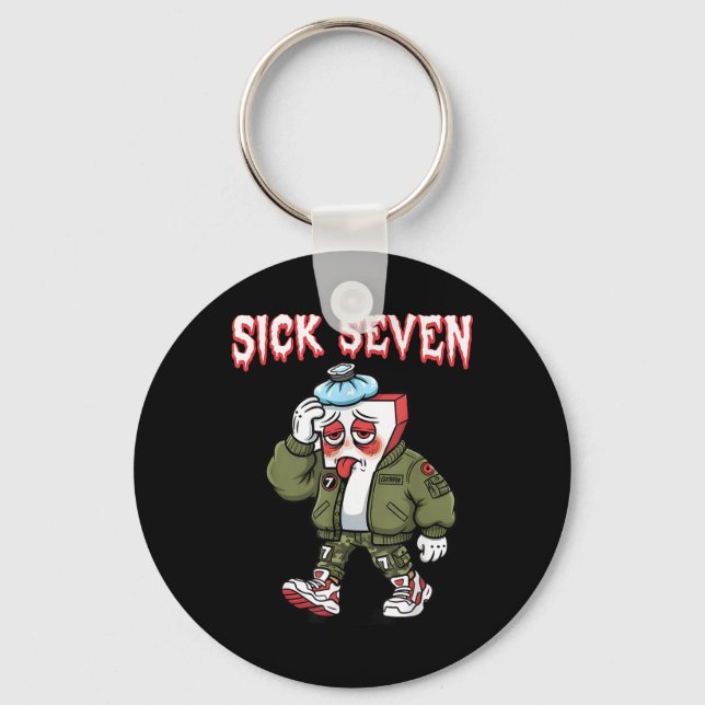 Llavero Sick Seven 67 Meme Divertido Gen Alpha Jerga Brain (Anverso)