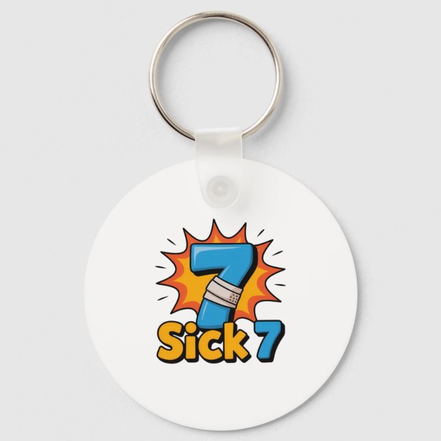 Llavero Sick Seven Meme Tee Six Seven Fun Wordplay  (Anverso)