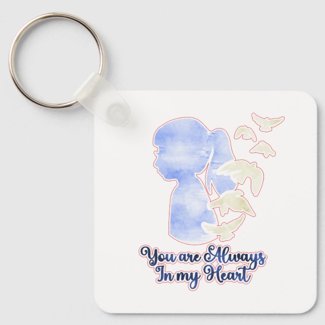 Llavero Siempre estás en mi corazón (doble cara) (Anverso)