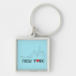 Llavero Siempre feliz en Nueva York
