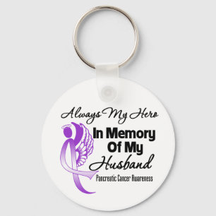 Llavero Siempre mi héroe en cáncer pancreático del mari