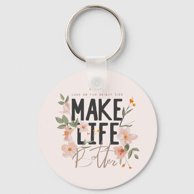 Llavero Siempre mire el lado brillante (Anverso)