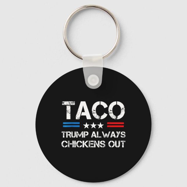 Llavero Siempre Trump se echa atrás Taco Comercio Meme Div (Anverso)