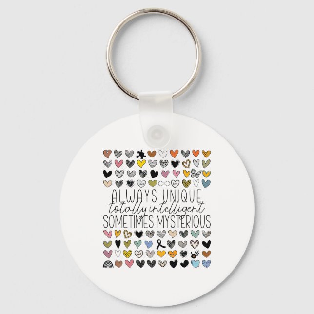 Llavero Siempre Único Totalmente Inteligente A Veces Myste (Anverso)