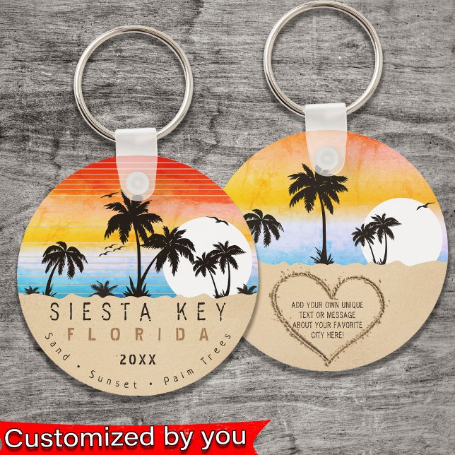 Llavero Siesta Key Florida Beach Retro Sunset Souvenir 80 (Subido por el creador)