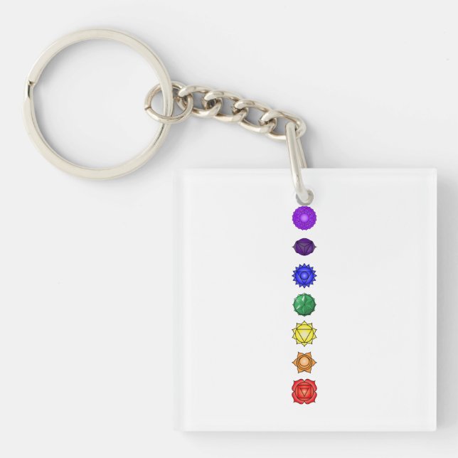 Llavero Siete chakras verticales (Frente)