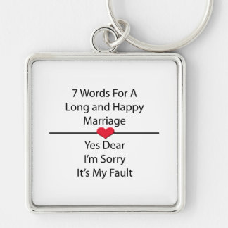 Llavero Siete palabras para un matrimonio largo y feliz