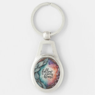 Llavero Siga su corazón - Oval Keychain