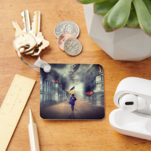 Llavero Sigamos libres UKRAINE Keychain