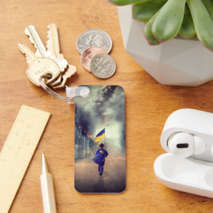 Llavero Sigamos libres UKRAINE Keychain