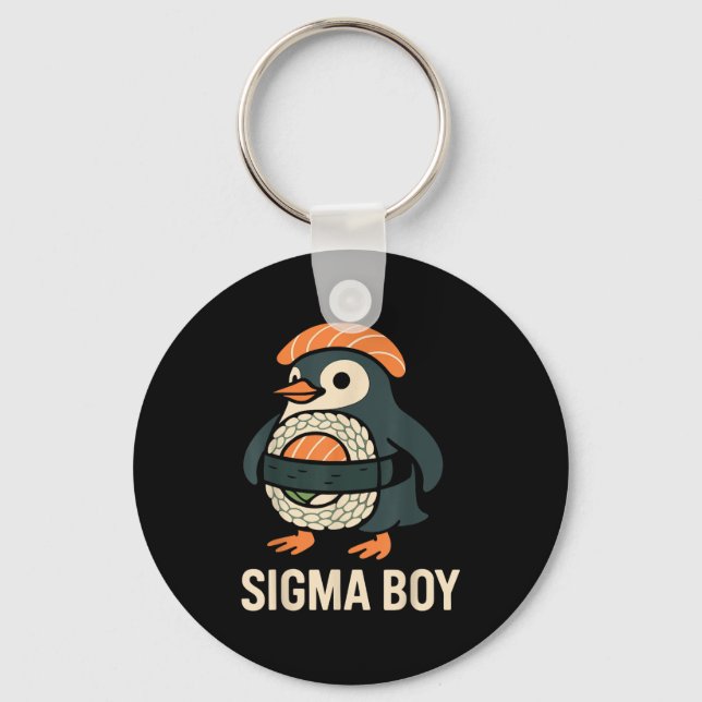 Llavero Sigma Boy Brainrot italiano Funny Meme Penguin (Anverso)
