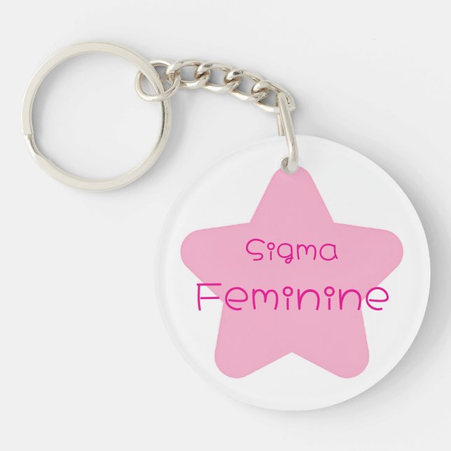 Llavero Sigma Feminine Acrylic Keychain (Frente)