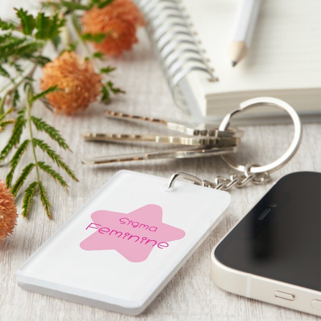 Llavero Sigma Feminine Acrylic Keychain (Frente Derecha)