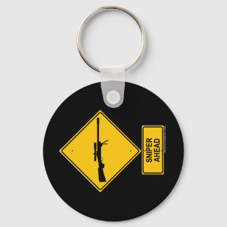 Llavero Signo de advertencia de Sniper Ahead
