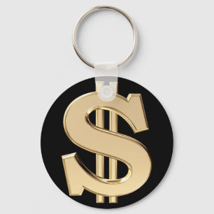 Llavero signo de dólar 3D