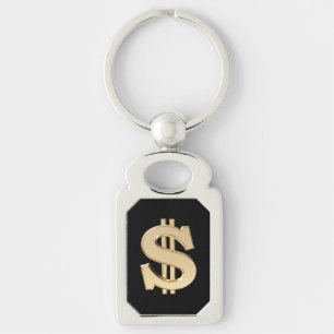 Llavero signo de dólar 3D