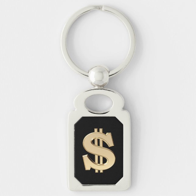 Llavero signo de dólar 3D (Anverso)