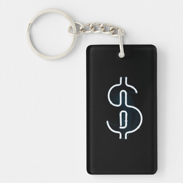Llavero Signo de dólar neón (Frente)