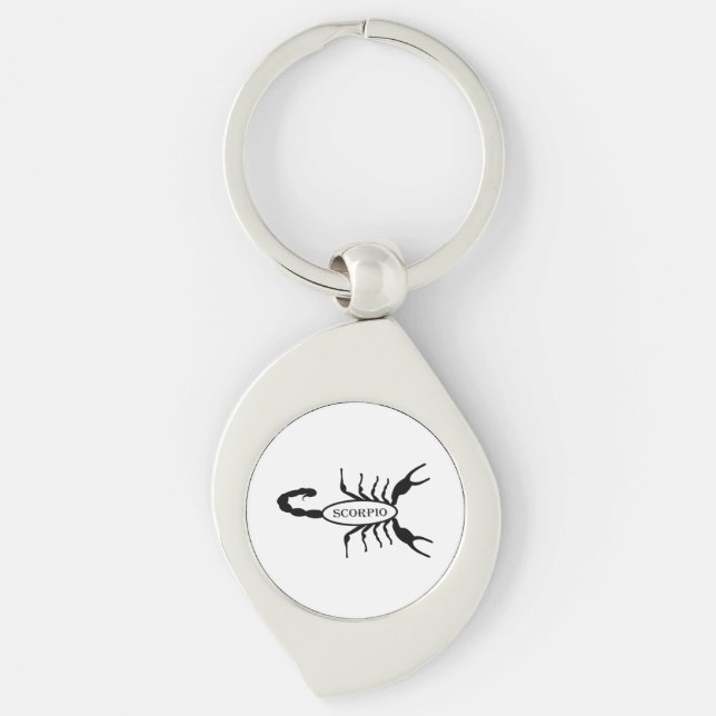 Llavero Signo de estrella de escorpión negro de Scorpion (Anverso)