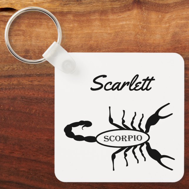 Llavero Signo de estrella de escorpión negro Scorpion cump (Anverso)