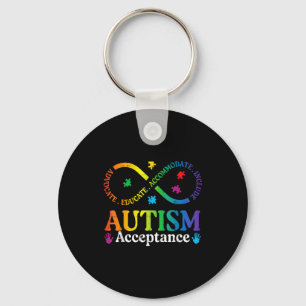 Llavero Signo de infinito del autismo, conciencia y acepta