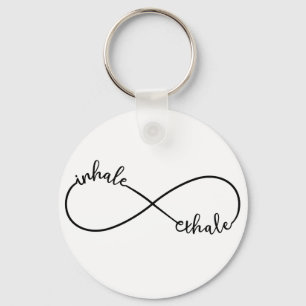 Llavero Signo de inhalación, exhalación, infinito
