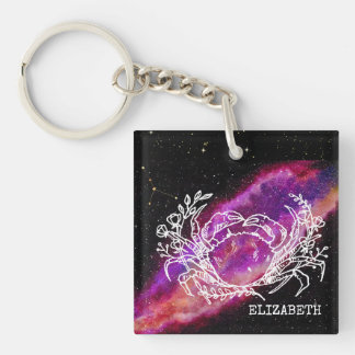 Llavero Signo de la constelación zodiacal de Cáncer Rosa G