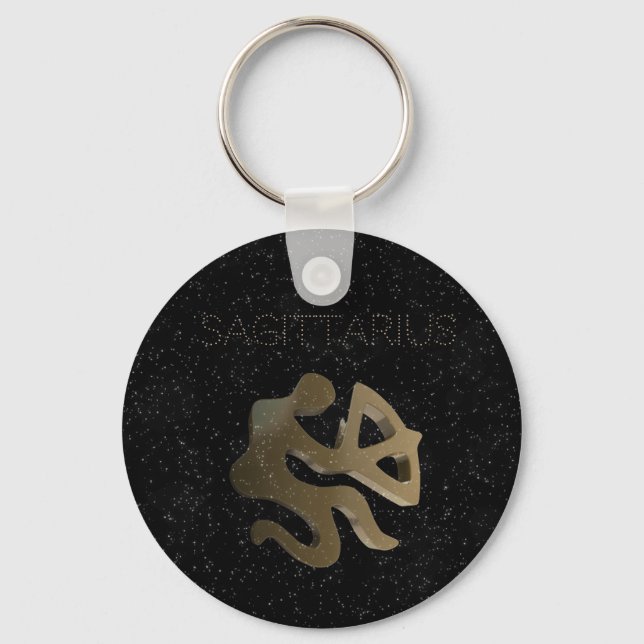 Llavero Signo de oro de Sagittarius (Anverso)