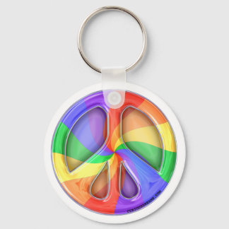 Llavero Signo de paz arcoiris