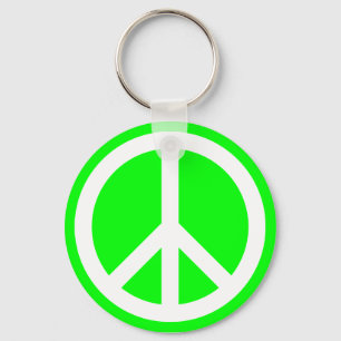 Llavero Signo de Paz Blanco sobre Lima