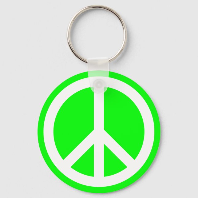 Llavero Signo de Paz Blanco sobre Lima (Anverso)