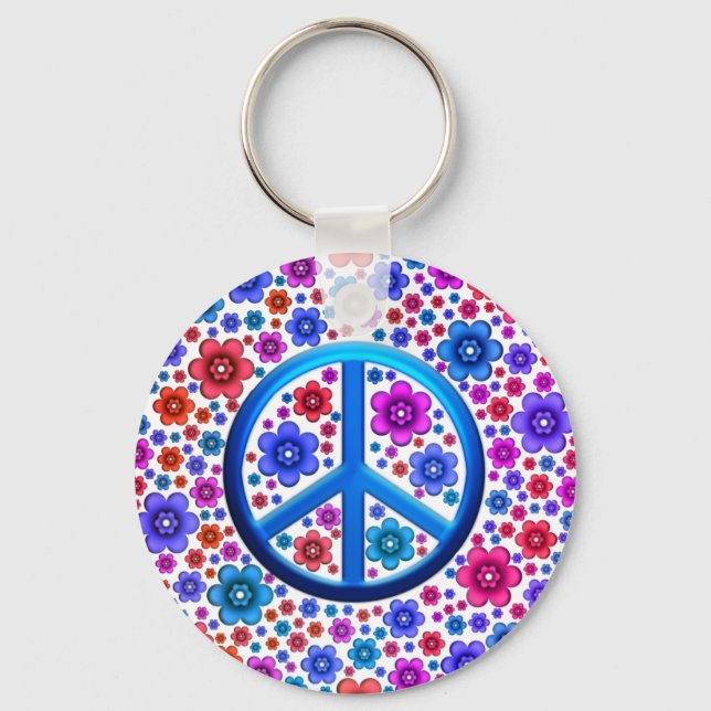 Llavero Signo de paz hippie (Anverso)