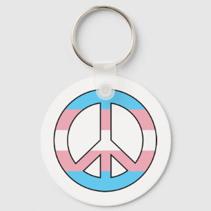Llavero Signo de paz Transgénero Keychain