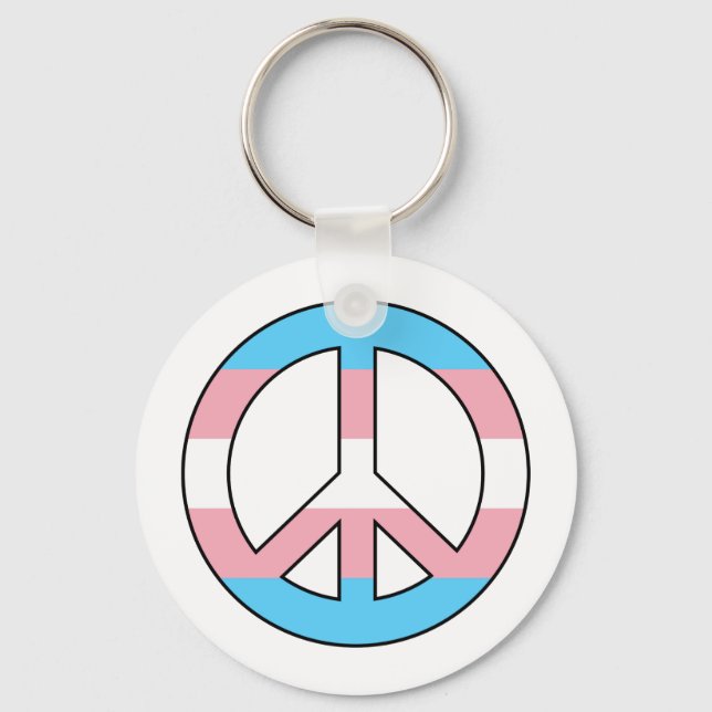 Llavero Signo de paz Transgénero Keychain (Anverso)