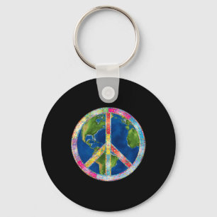 Llavero Signo Retro Hippie Libertad Paz 60s 70s Sin Preocu