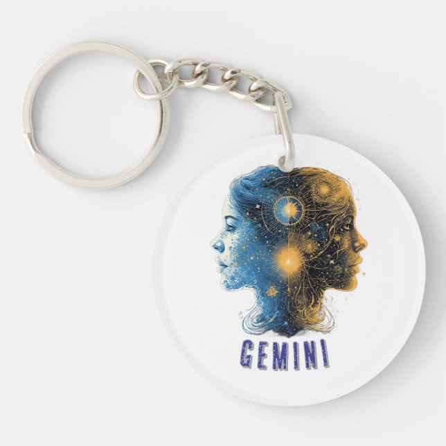 Llavero Signo zodiacal de Géminis (Frente)