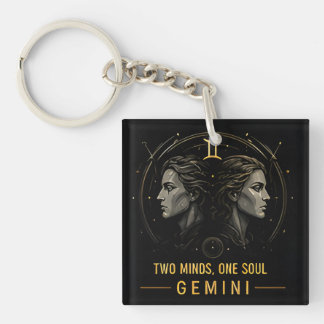 Llavero Signo zodiacal de Géminis Decoración de horóscopo 