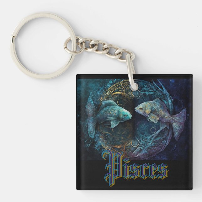 Llavero Signo zodiacal de Piscis (Frente)