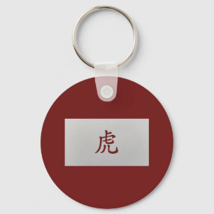 Llavero Signo zodiaco chino Tigre rojo