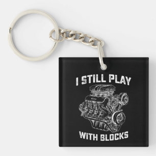 Llavero Sigo jugando con bloques Mecánico de automóviles