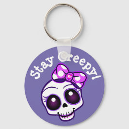 Llavero "¡Sigue inquieto!" Creepy Kawaii Button Keychain