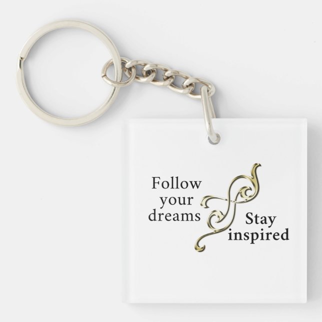 Llavero Sigue tus sueños - Pulsera Inspiradora para (Frente)
