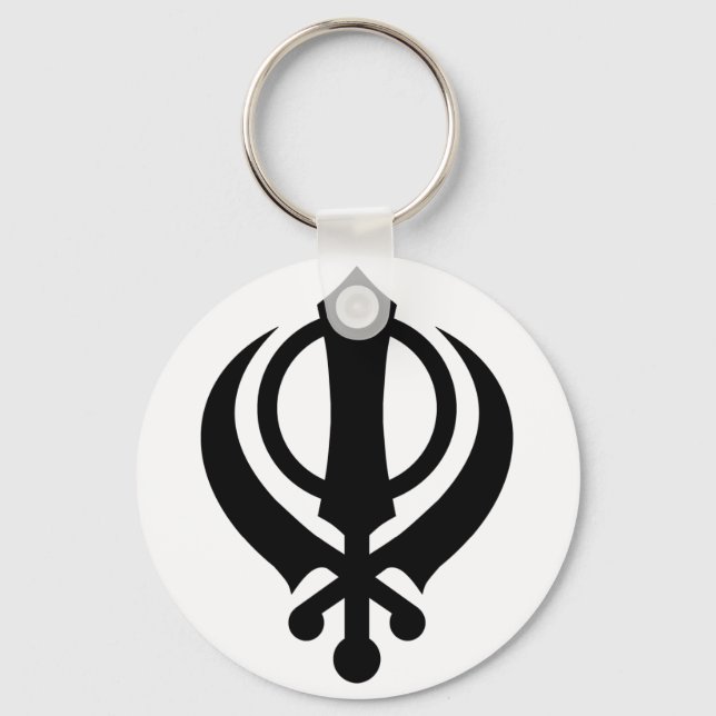 Llavero Sikh Khanda Black (Anverso)