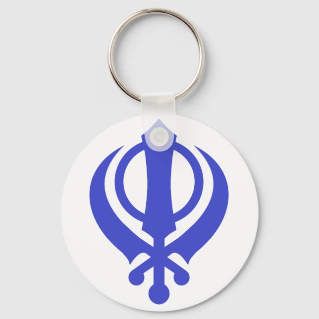 Llavero Sikh Khanda Blue (Anverso)
