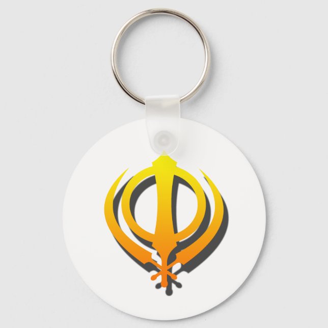 Llavero Sikh Khanda Khalsa Sikhism Punjabi (Anverso)