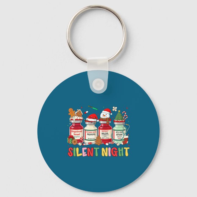 Llavero Silent Night Funny Nurse Christmas Design Long Sle (Anverso)