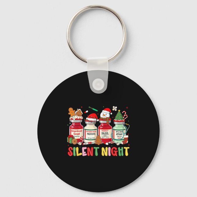 Llavero Silent Night Medical Christmas Humor For Nurses Ic (Anverso)