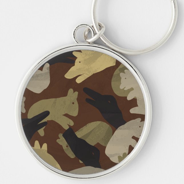 Llavero Silhouette Animal Camouflage Brown (Frente)